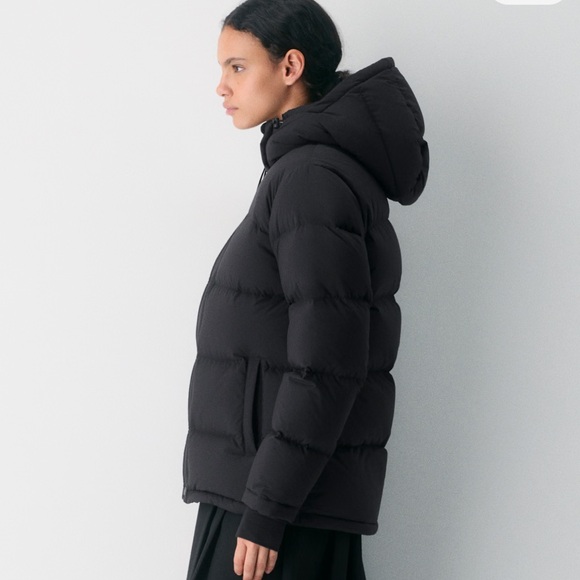 Aritzia Super Puff Reglar Length Black Puffer Jacket with Hood - Picture 15 of 16